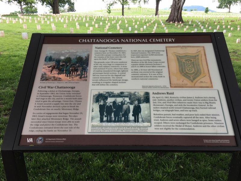 Chattanooga National Cemetery Marker image. Click for full size.