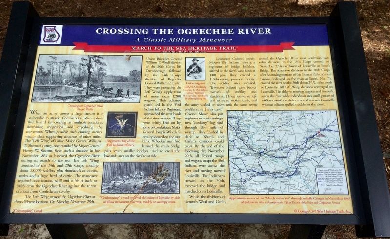Crossing the Ogeechee River Marker image. Click for full size.