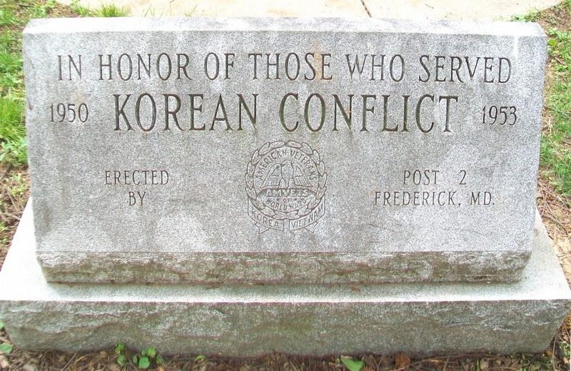 Korean Conflict Memorial Marker. Click for full size. Korean Conflict Memorial Marker image. Click for full size.