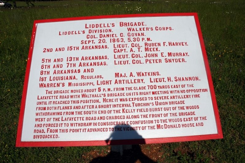 Liddell's Brigade (CSA) Marker image. Click for full size.