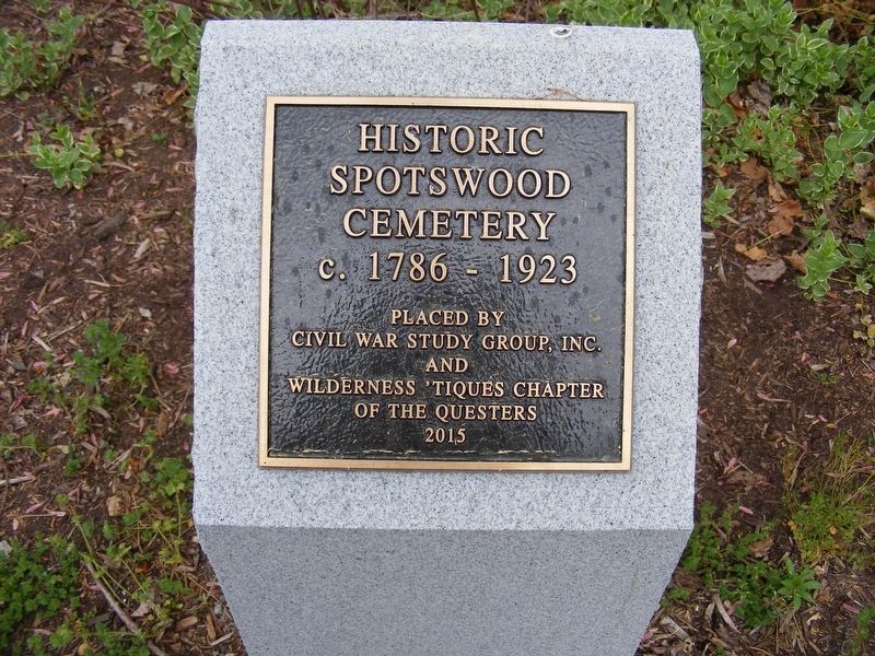 Spotswood Family Cemetery Marker. Click for full size. Spotswood Family Cemetery Marker image. Click for full size.