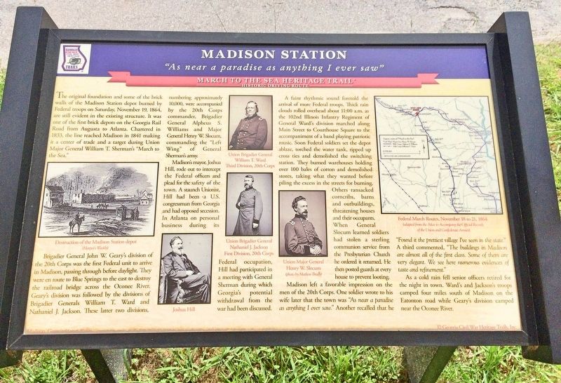 Madison Station Marker. Click for full size. Madison Station Marker image. Click for full size.