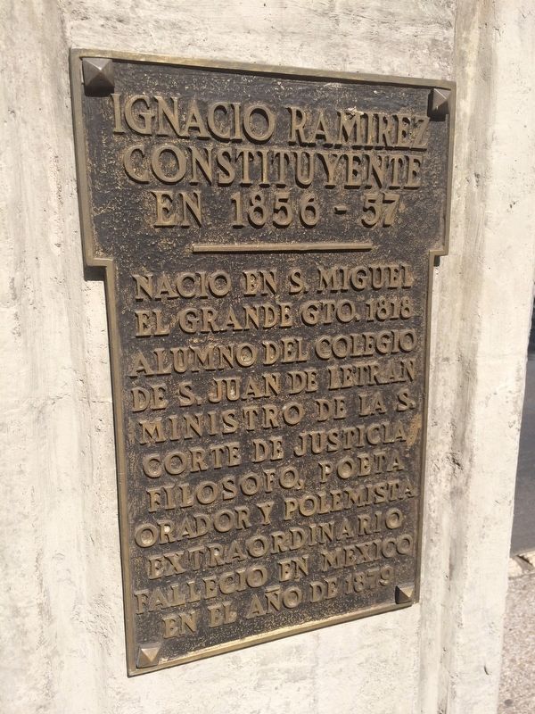 Ignacio Ramírez Marker. Click for full size. Ignacio Ramírez Marker image. Click for full size.
