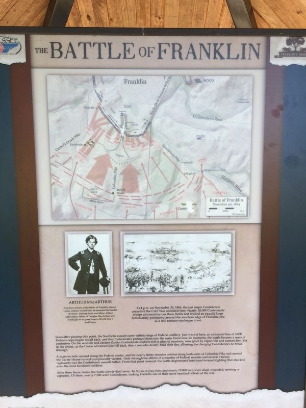 The Battle of Franklin Marker image. Click for full size.