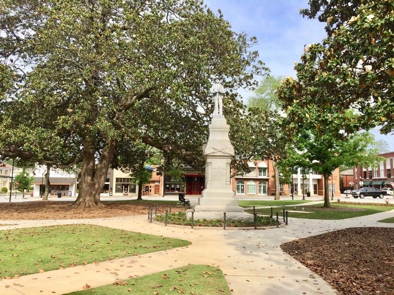 Wide view of the Newton County Confederate monument. image. Click for full size.