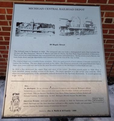 Michigan Central Railroad Depot Marker image. Click for full size.