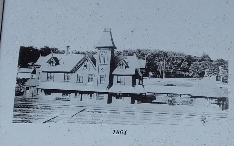 Michigan Central Railroad Depot Marker - Left Image image. Click for full size.