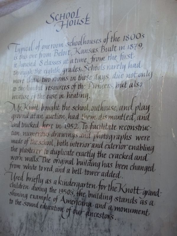 School House Marker. Click for full size. School House Marker image. Click for full size.
