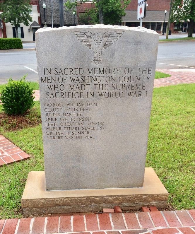 Washington County World War I Monument. Click for full size. Washington County World War I Monument image. Click for full size.