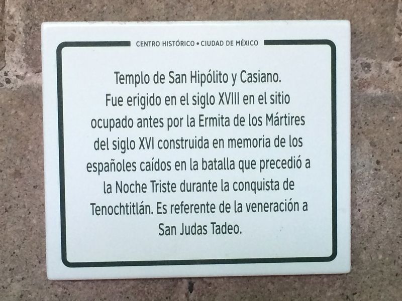 Temple of San Hiplito y Casiano Marker image. Click for full size.