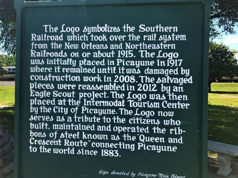 Southern Railroad Logo Marker image. Click for full size.