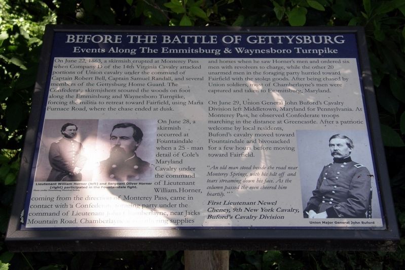 Before the Battle of Gettysburg Marker. Click for full size. Before the Battle of Gettysburg Marker image. Click for full size.