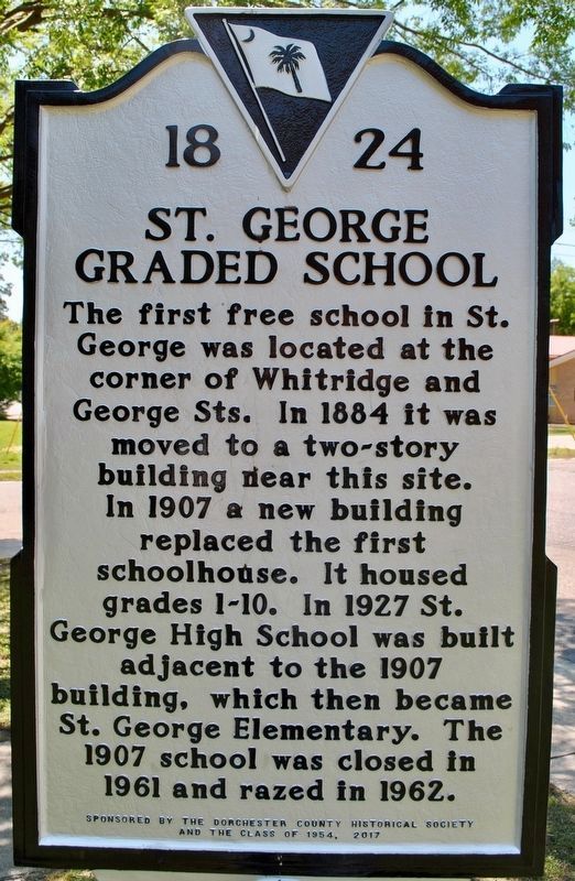St. George Graded School Marker image. Click for full size.