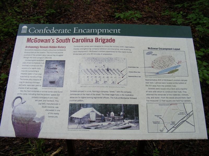 Civil War Encampment Marker image. Click for full size.