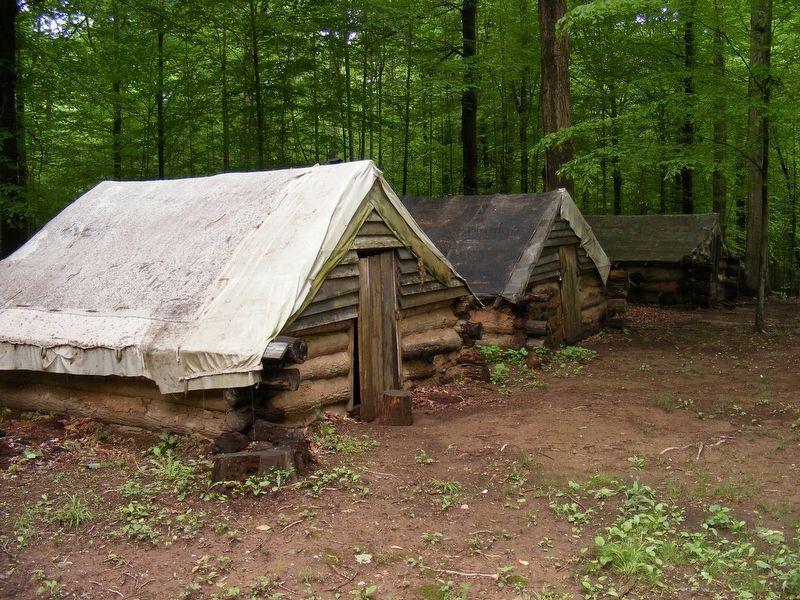 Reconstructed Soldiers' Cabins image. Click for full size.