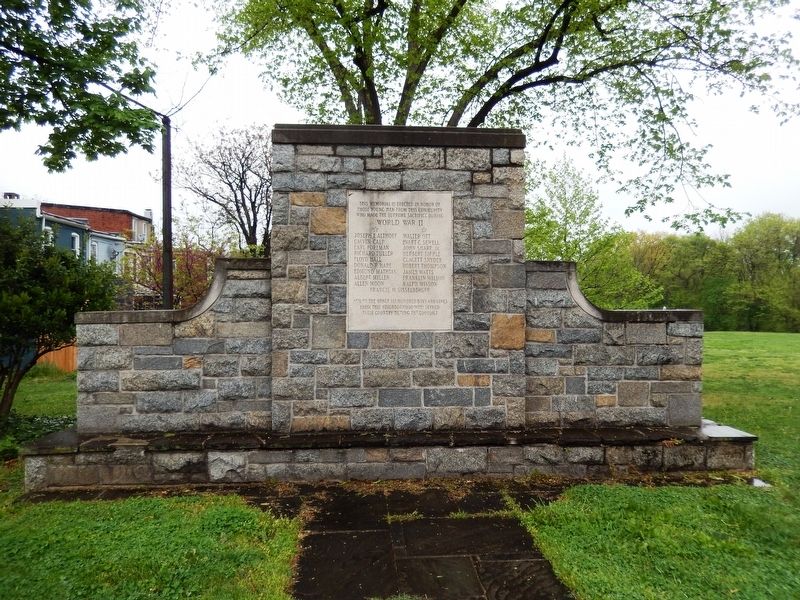 World War II Memorial Marker-Full view. Click for full size. World War II Memorial Marker-Full view image. Click for full size.