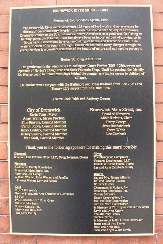 Brunswick River Mural Marker. Click for full size. Brunswick River Mural Marker image. Click for full size.