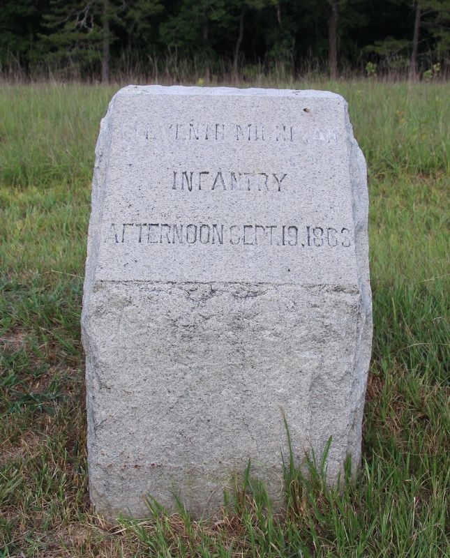 11th Michigan Infantry Marker. Click for full size. 11th Michigan Infantry Marker image. Click for full size.
