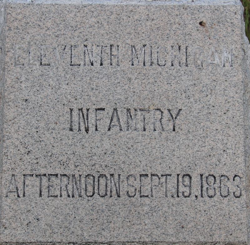 11th Michigan Infantry Marker. Click for full size. 11th Michigan Infantry Marker image. Click for full size.
