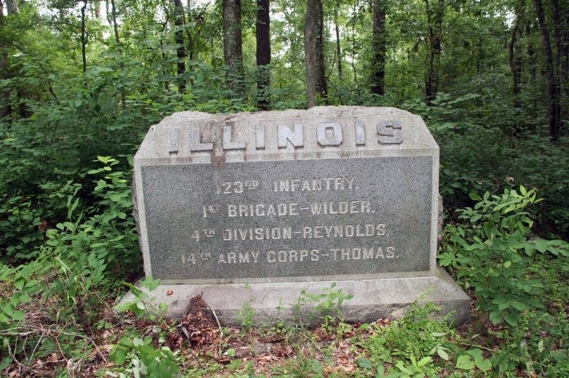 123rd Illinois Infantry Monument Marker image. Click for full size.