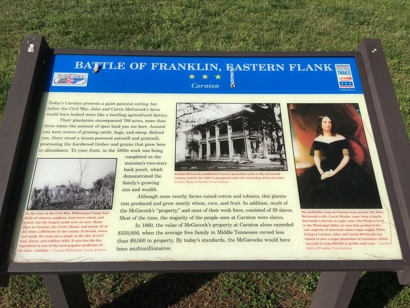 Battle of Franklin, Eastern Flank Marker. Click for full size. Battle of Franklin, Eastern Flank Marker image. Click for full size.
