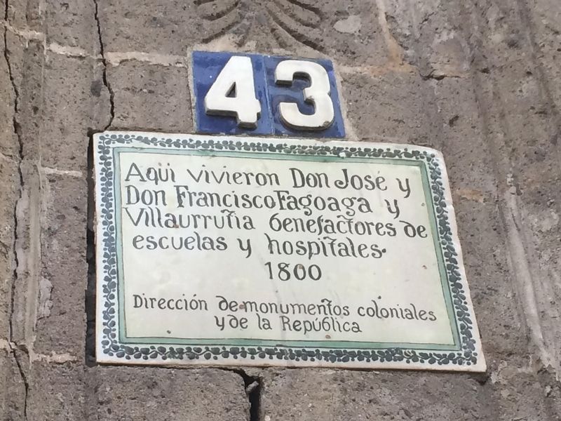 House of Jos� y Francisco Fagoaga y Villaurru�a Marker image. Click for full size.