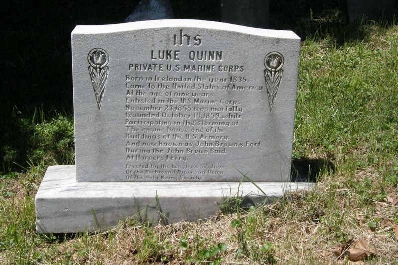 Private Luke Quinn headstone image. Click for full size.