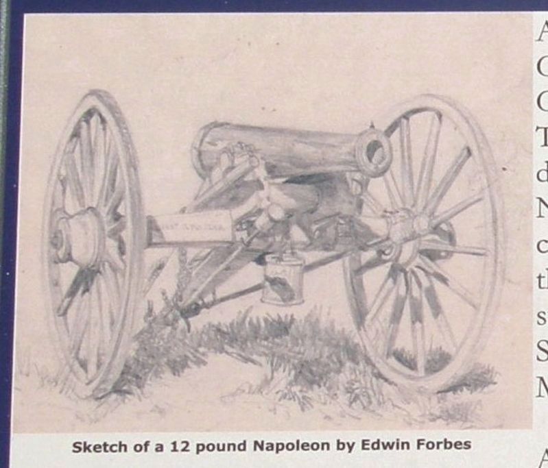 Sketch of a 12 pound Napoleon by Edwin Forbes. image. Click for full size.
