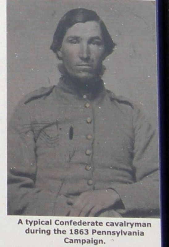 A typical Confederate cavalryman during the 1863 Pennsylvania Campaign.. Click for full size. A typical Confederate cavalryman during the 1863 Pennsylvania Campaign. image. Click for full size.