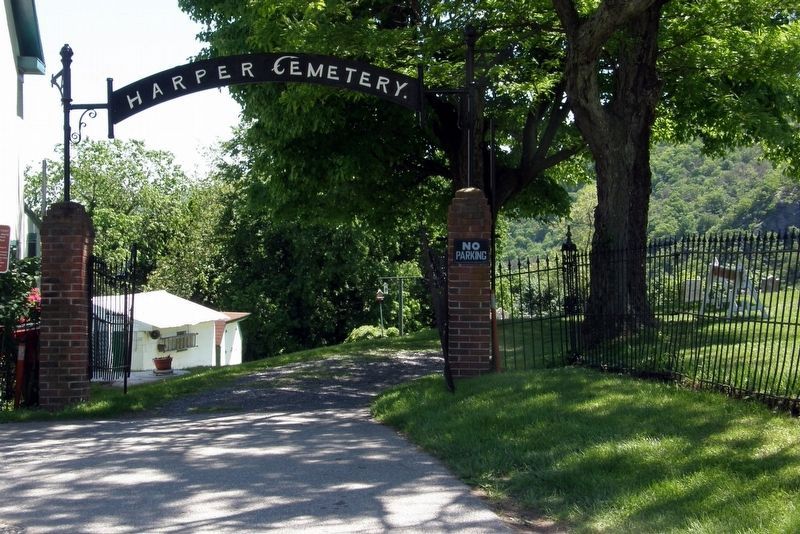 Harper Cemetery gates. Click for full size. Harper Cemetery gates image. Click for full size.