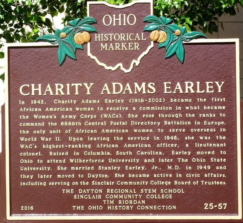 Charity Adams Earley Marker image. Click for full size.