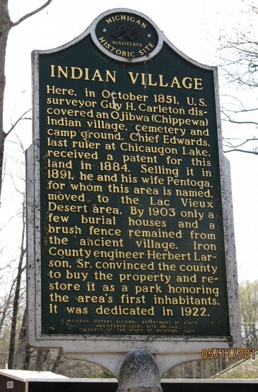 Indian Village Marker image. Click for full size.