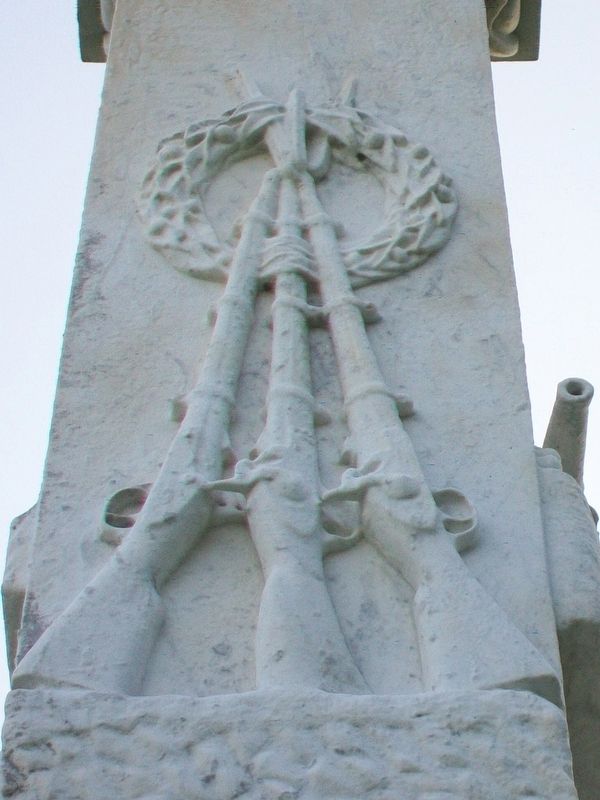 Confederate Dead Monument Stacked Muskets image. Click for full size.