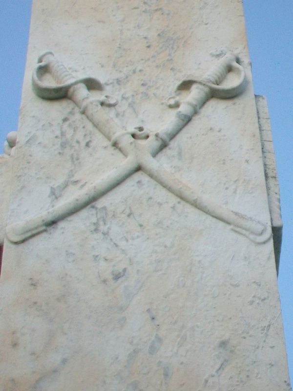 Confederate Dead Monument Crossed Sabers image. Click for full size.