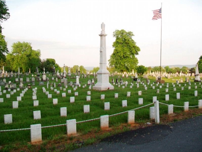 The Confederate Dead Monument and Soldiers' Plot. Click for full size. The Confederate Dead Monument and Soldiers' Plot image. Click for full size.