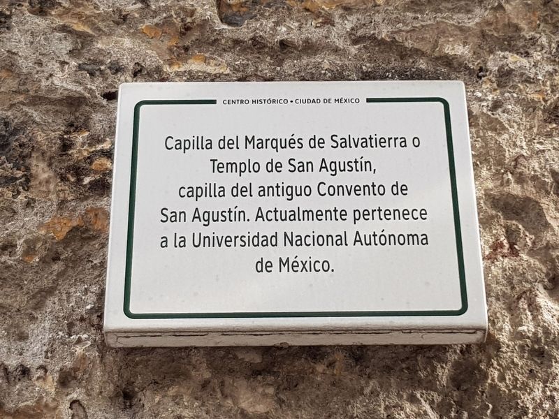 Chapel of the Marquis of Salvatierra Marker image. Click for full size.