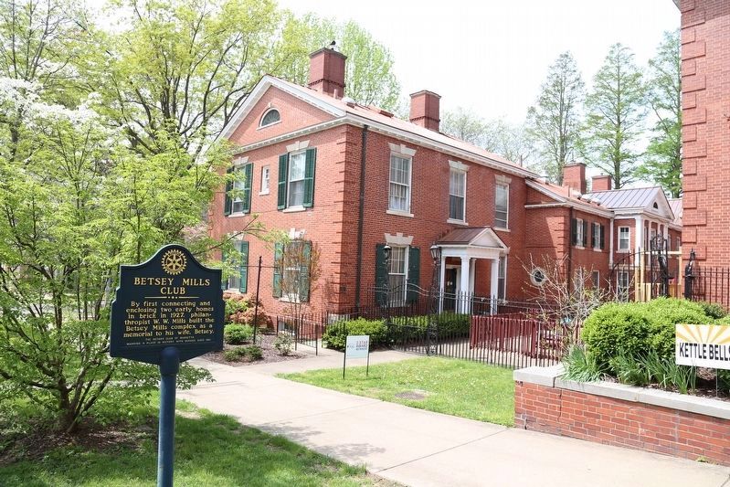 Site of the Betsey Mills Club, and Marker image. Click for full size.