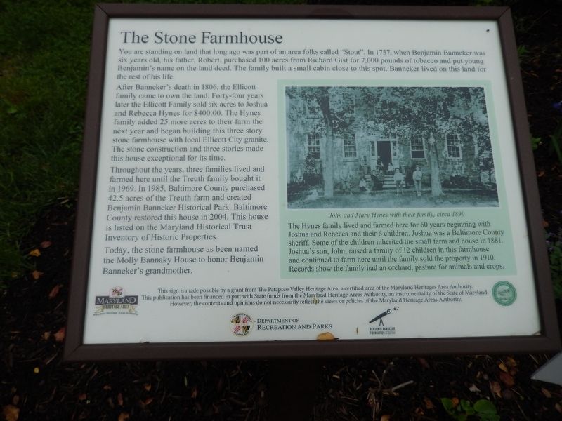 The Stone Farmhouse Marker image. Click for full size.