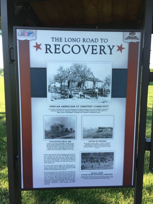 The Long Road to Recovery Marker. Click for full size. The Long Road to Recovery Marker image. Click for full size.
