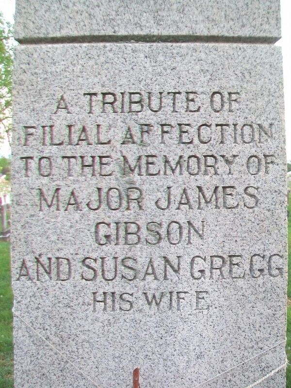 Major James Gibson Monument (North Side) image. Click for full size.