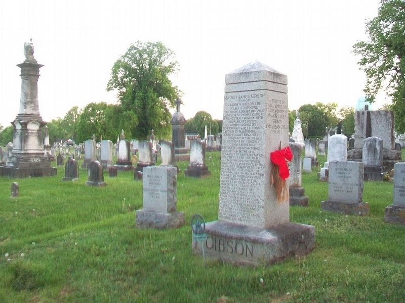 Major James Gibson / Gibson Family Monument. Click for full size. Major James Gibson / Gibson Family Monument image. Click for full size.