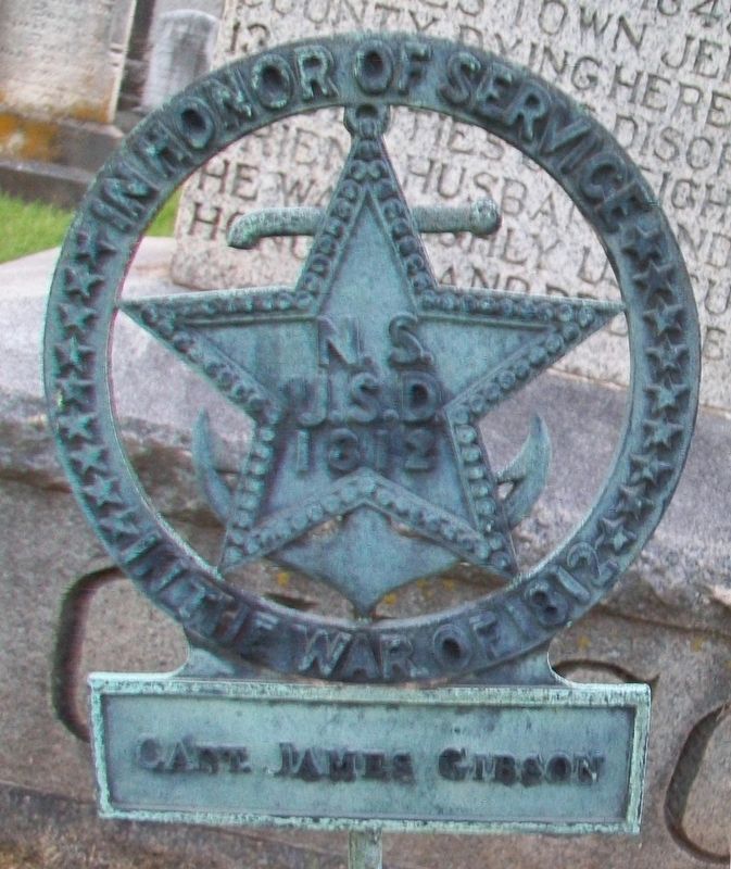 Major James Gibson N.S.U.S.D. of 1812 Marker image. Click for full size.