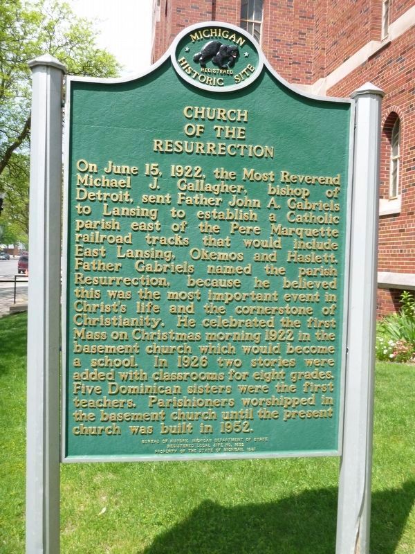 Church of the Resurrection Marker. Click for full size. Church of the Resurrection Marker image. Click for full size.