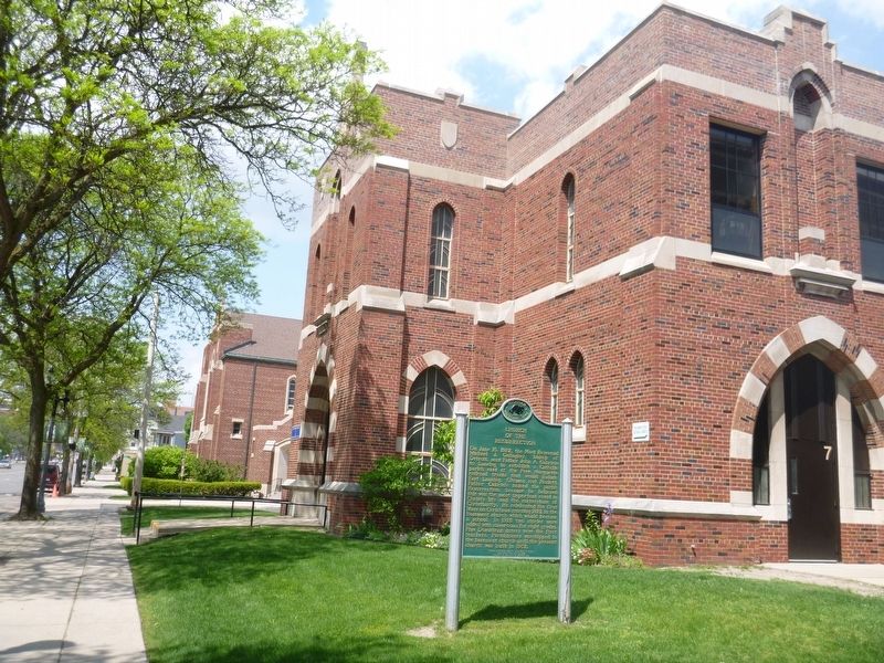 Church of the Resurrection / Monsignor John A. Gabriels Building and Marker. Click for full size. Church of the Resurrection / Monsignor John A. Gabriels Building and Marker image. Click for full size.