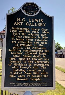 H.C. Lewis Art Gallery / Masonic Temple Marker image. Click for full size.
