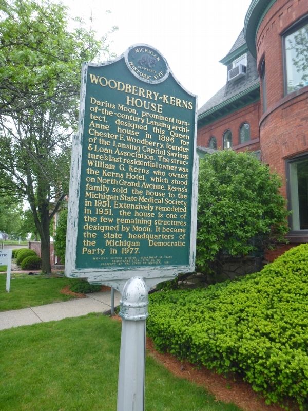 Woodbury-Kerns House Marker image. Click for full size.