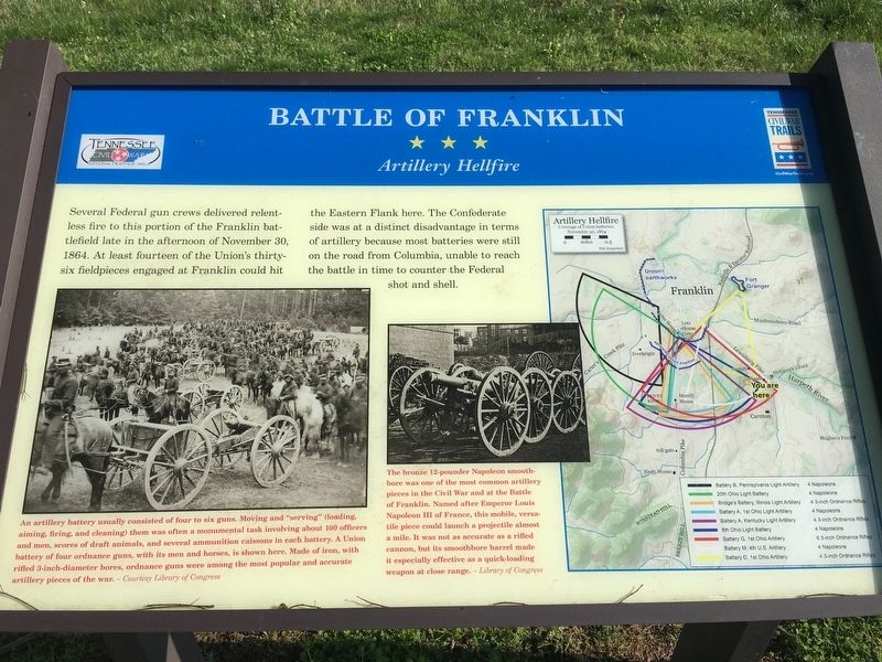 Battle of Franklin Marker. Click for full size. Battle of Franklin Marker image. Click for full size.