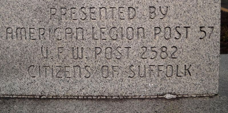 A detail view of memorials lower right corner.Marker. Click for full size. A detail view of memorials lower right corner.Marker image. Click for full size.