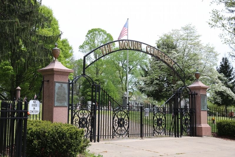 Main Entrance to the Mound Cemetery, Marietta, Ohio image. Click for full size.