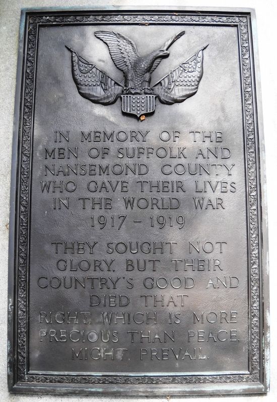 Inscription 1- Front Plaque. Click for full size. Inscription 1- Front Plaque image. Click for full size.
